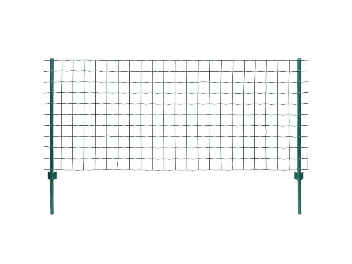 Euro Fence, Euro Fences Vidaxl Verde Aço (20 X 1.5m/100 X 100 Mm)