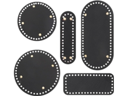 Conjunto de 5 Peças Suportes para Fundo Bolsas em Pu Preto. Leves e Resistentes. Diversos CHABERLU