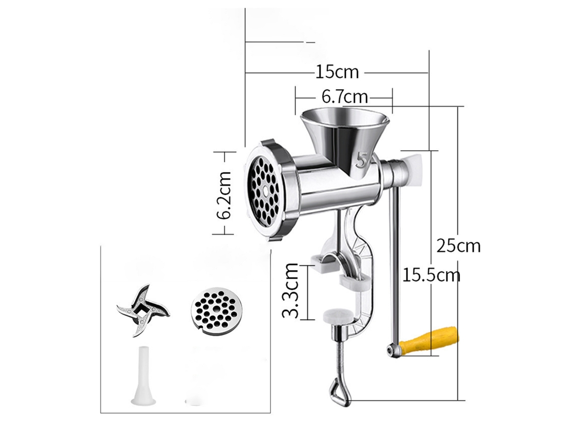 Máquina Multifuncional Manual para Enema, Picador de Alho, Pimenta e Moedor/misturador Carne Bolinhos, Ideal Fazer Linguiças. AQUAFORGE