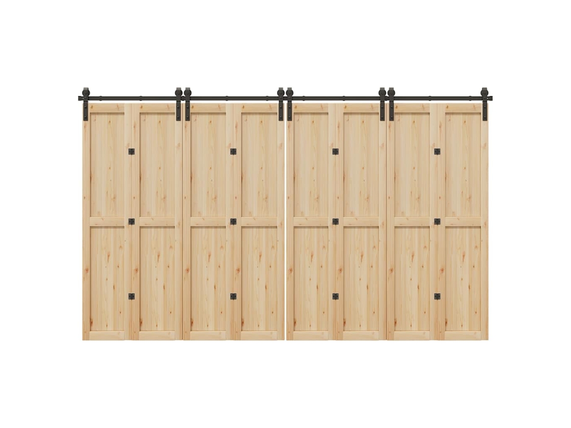 Vidaxl Kit De Ferragens Para Porta Deslizante 366 Cm Aço Preto
