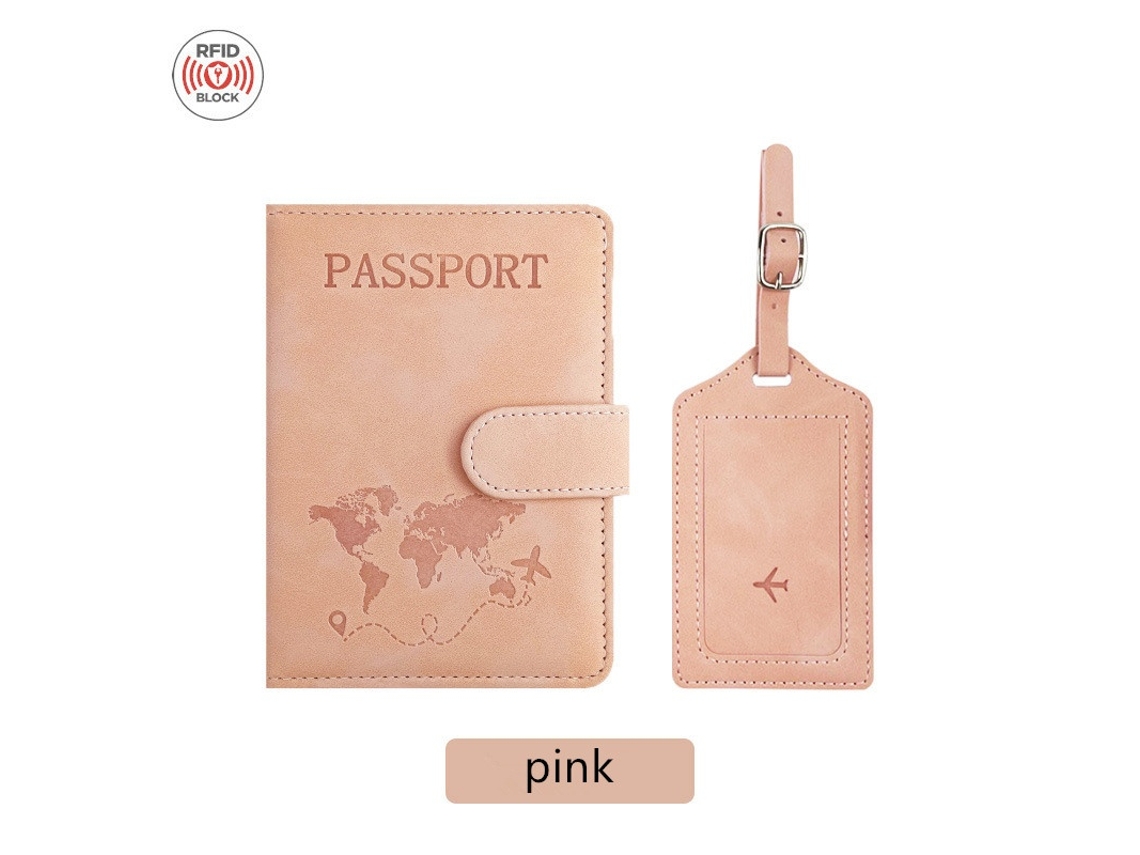 Elysve Porta-documentos De Viagem Com Bloqueio Rfid, Rosa