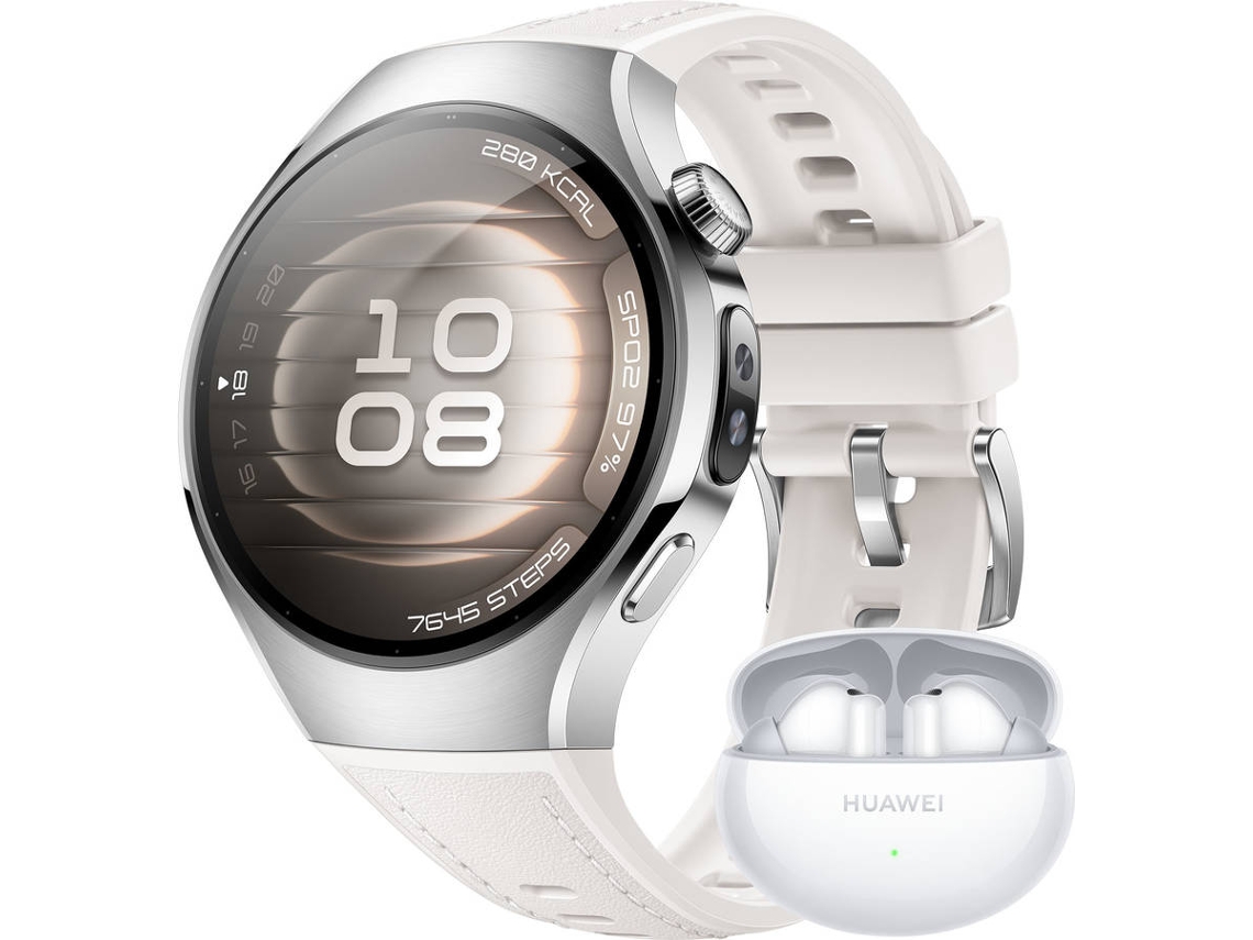 Smartwatch HUAWEI Watch 5 (42 mm - Branco) Com Oferta de Auriculares Freebuds 6i Branco