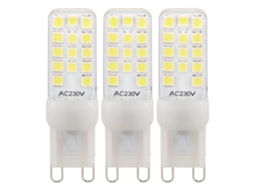 3pcs Lâmpada Led G9 5w Regulável 6000k 450lm 220v para Lustre Iluminação Interior