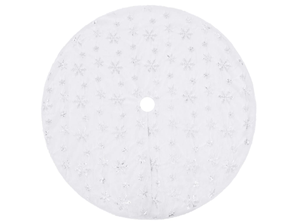 Saia de árvore de natal VIDAXL Branco Faux fur (122 cm)