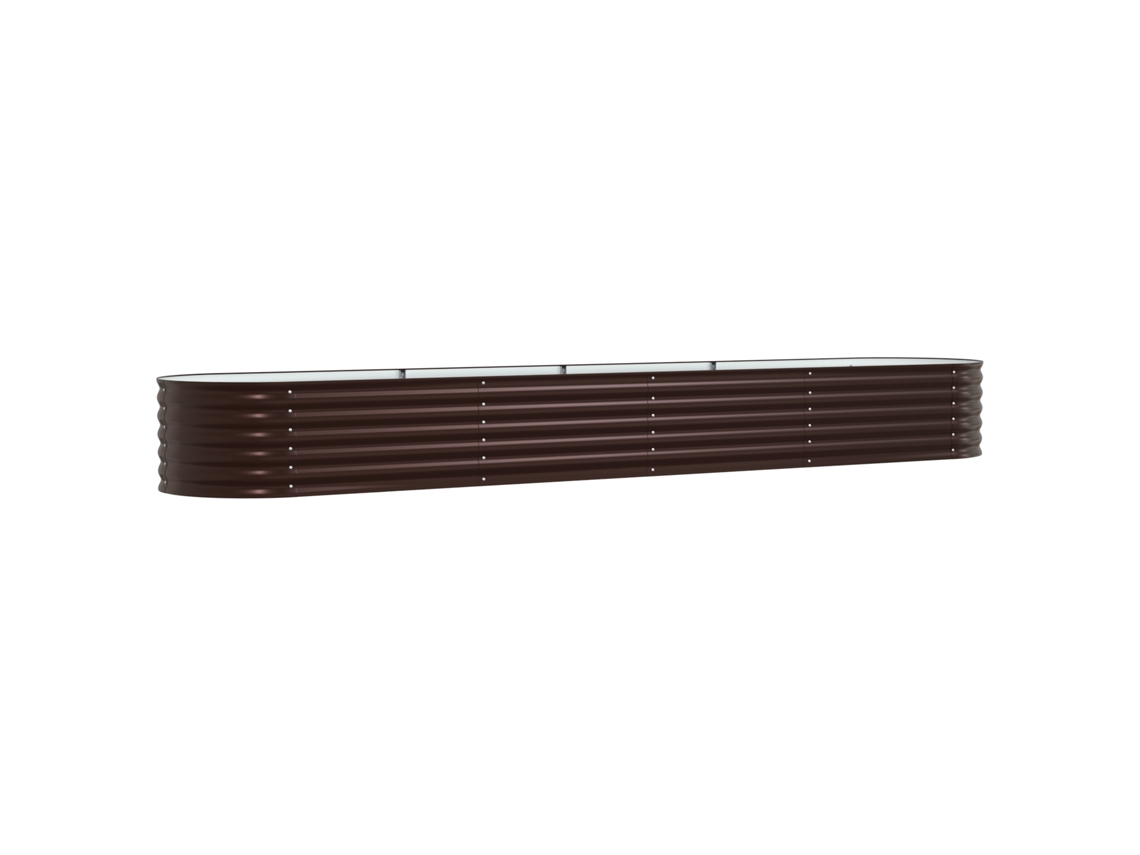 Conjunto 1 Vaso De Metal Vidaxl Castanho Aço (400 X 80 X 44 Cm)