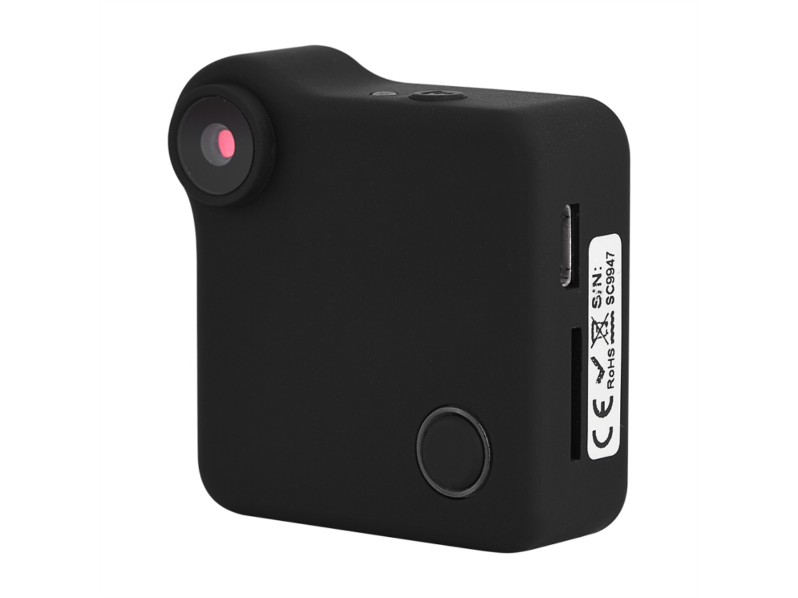 Câmera De Vigilância Ip Sem Fio Mini Wifi Hd 720p Webcam Clip-on Preta