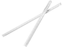 Régua Transparente de 2 Peças para Medição Precisa, Desenho E Medição, Ideal para Estudantes, Artigos de Mesa e