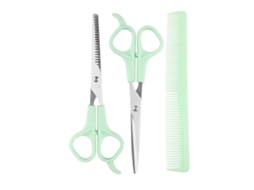 Kit Novo Estilo Tesoura para Cortar Cabelo Tesoura para Desbaste e Pente 3 Peças JEDBESETZT