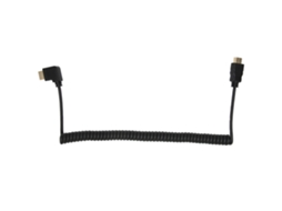 Aetheria cabo Extensor Hdmi compatible Macho para Macho com Ângulo de 90° e Design Enrolado para Tv/computador