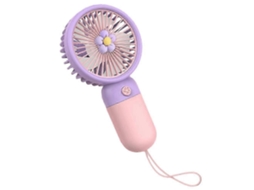 Novo Mini Ventilador Portátil Em Formato De Flor - Com Armazenamento Usb