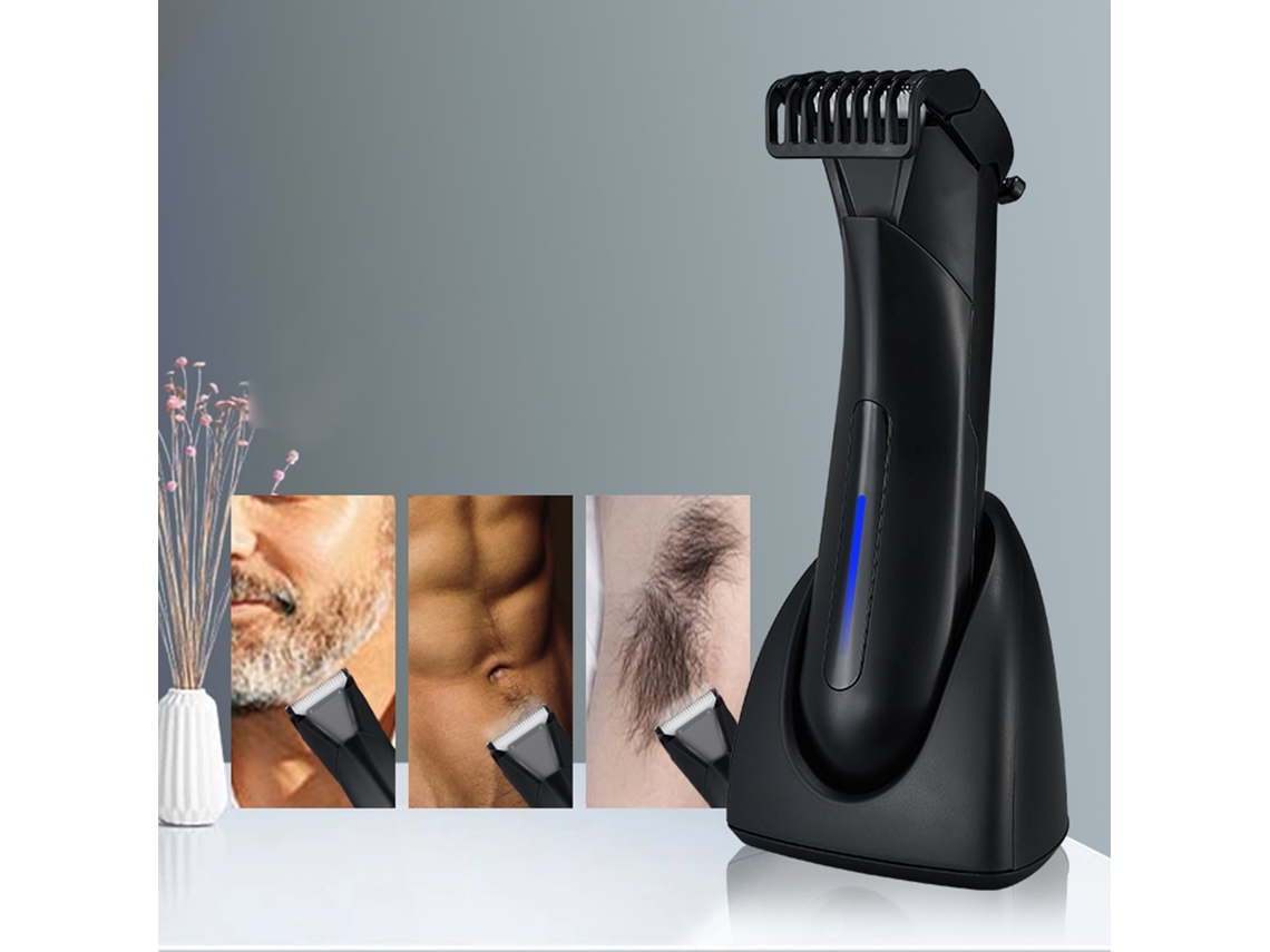 2026 afeitadora Eléctrica Recargável para Homens, Cortador de Cabelo Corporal Lavável com Base de Carregamento, Ferramenta de Grooming Usb