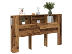 Cabecero de cama 180x18,5x102,5cm Derivado de madera. Madera vieja.