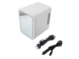 Mini Frigorífico de 4l para Viagem, Resfriador e Aquecedor de Maquilhagem e Bebidas com Prata Eu LAXISCREED
