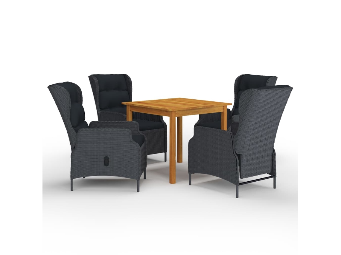 Dining Set, Dining Sets Vidaxl Cinzeto Madeira De Acácia (n/a)