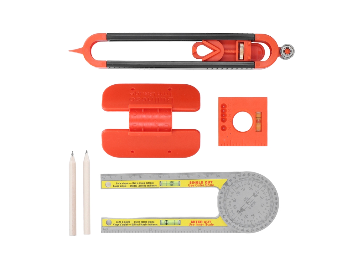 Laxiscreed Conjunto De Ferramentas Para Marcação De Linhas Com Nível E Medidor De Ângulo