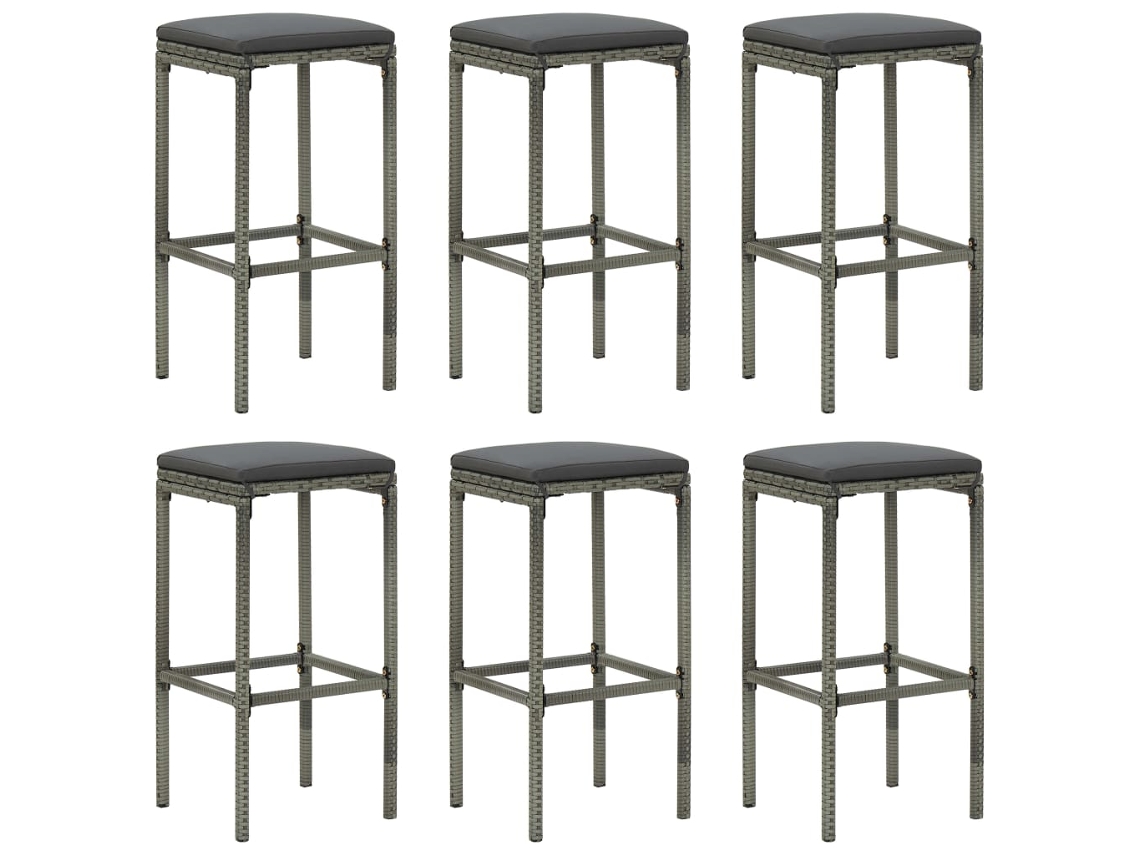 Bar Stool, Bar Stools Vidaxl Cinzeto Rattan / Vime (n/a)