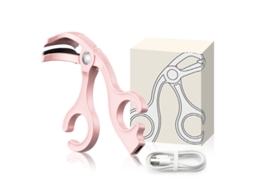 Curvador Elétrico Pestanas - Abertura Larga - Curvatura Longa Duração - Abs/silicone - Rosa