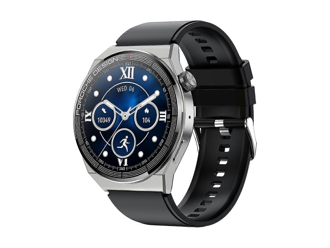 Relógio inteligente Ochstin 5HK46P com tela redonda de 1,36 polegadas e pulseira de silicone com função de chamada Bluetooth Hengrongshen