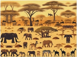 Manta de Flanela Ultramacia Phayah com Estampa Animais da Savana Africana Ideal para Sofá Cama Sala Estar Escr
