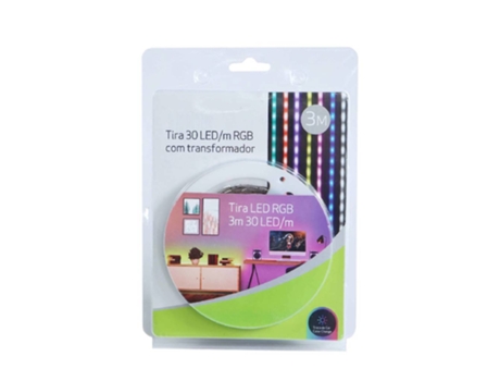 Fita LED RGB com Transformador 3mts SEM MARCA emb. 1 un