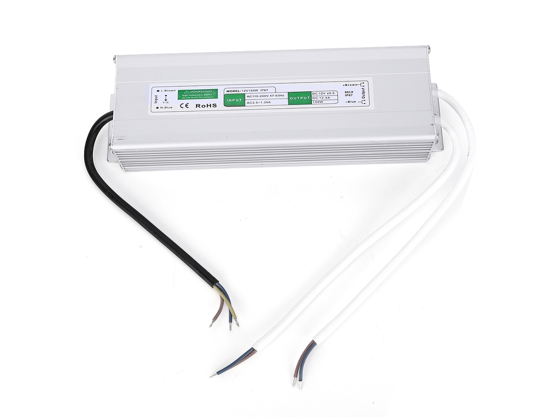 Fonte de Alimentação Led Impermeável Ip67 12v 150w para Luzes de Rua Exteriores Driver Led S/MARCA