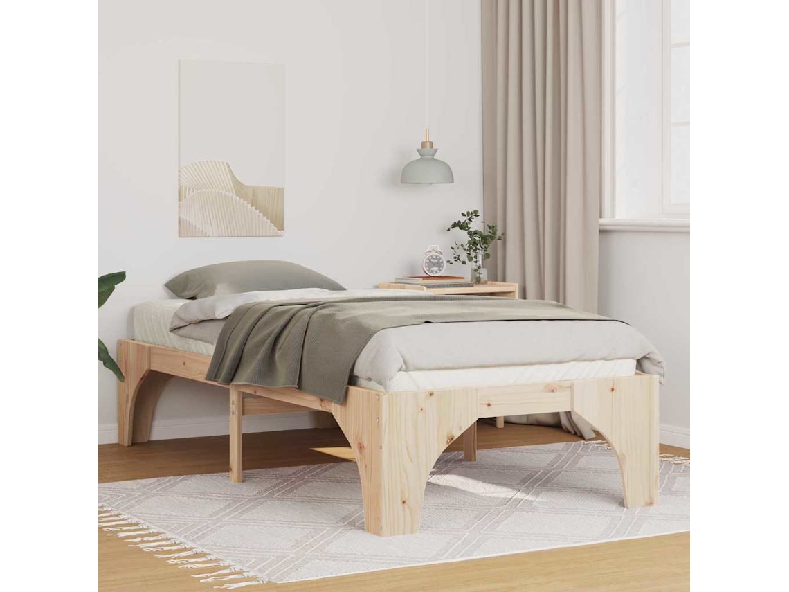 Vidaxl Estrutura da Cama Castanho 80 X 200 Cm
