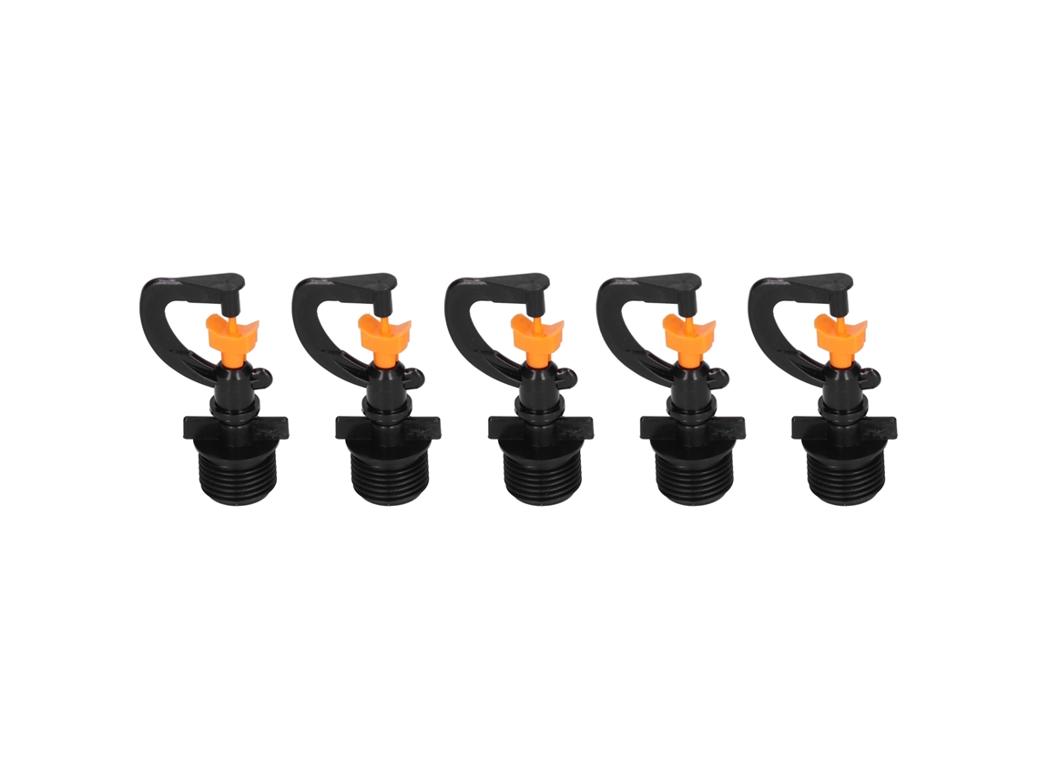 5pcs Bico de Aspersor Rotativo com Rosca G1/2 para Irrigação Jardim e Estufa | S/MARCA