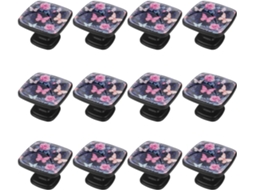 Puxadores E Botões Quadrados Para Gavetas Armários, Conjunto De 12 Peças, Com Formato De Borboleta E Rosa, Ideais Para