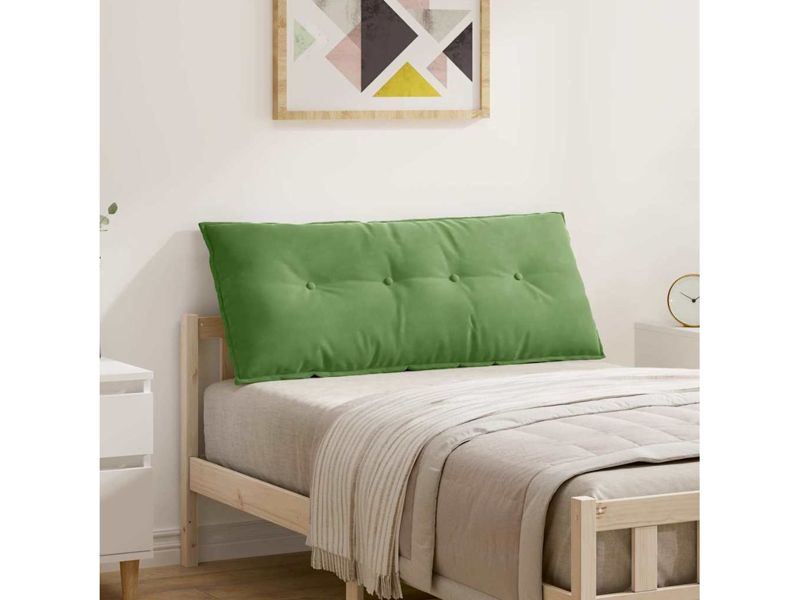 Vidaxl Travesseiro Para Costas Verde Claro 120 X 50 Cm