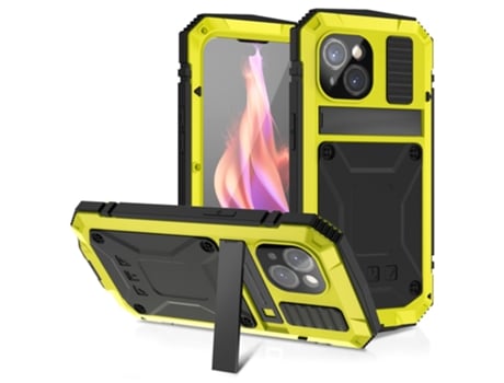 Suporte Casa Para Iphone 15 R-just Silicone Amarelo