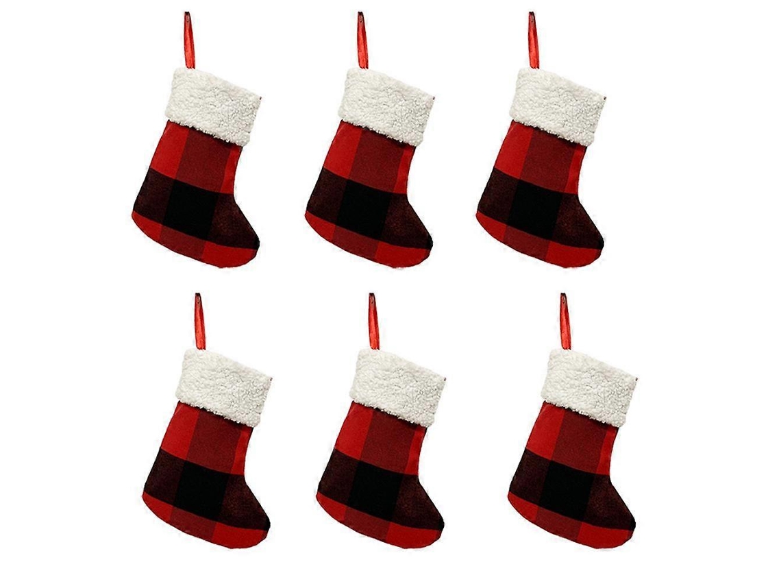 Meia Natalina Em Veludo Vermelho Com Detalhes Brancos, Para Doces E Presentes. Loja Olysi