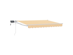 Conjunto 1 Sombra De Sol Externa Vidaxl Amarelo Poliéster (3,5 X 2 M)