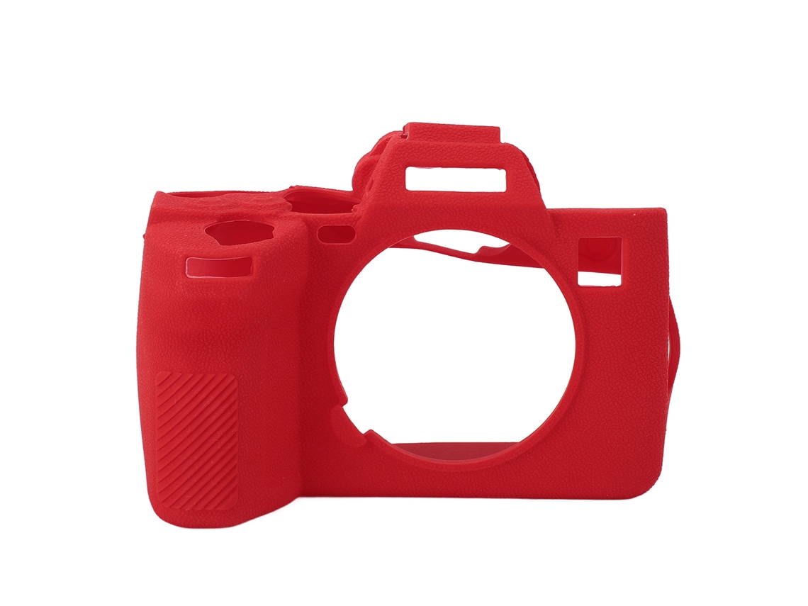 Capa de silicone 2026 para câmera A7r5, macia, antiderrapante, anti-impacto, fina, protetora, cor vermelha personalizada.