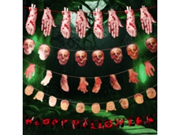 Conjunto de 5 peças de decoração de Halloween com bandeira de papel BRILVIBERA