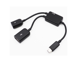 Micro Cabo Wearproof 2 Do Conversor Do Usb Em 1 Micro Adaptador Do Usb De Otg Para O Telemóvel