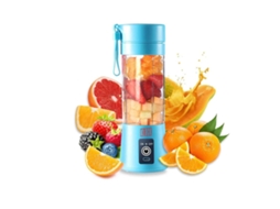Liquidificadora Portátil Klack 380ml - 6 Lâminas Para Batidos E Smoothies - Azul