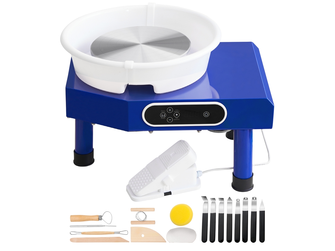 Máquina De Rodas De Cerâmica Succebuy 25 Cm Pedal Ferramentas Para Esculpir 350 W