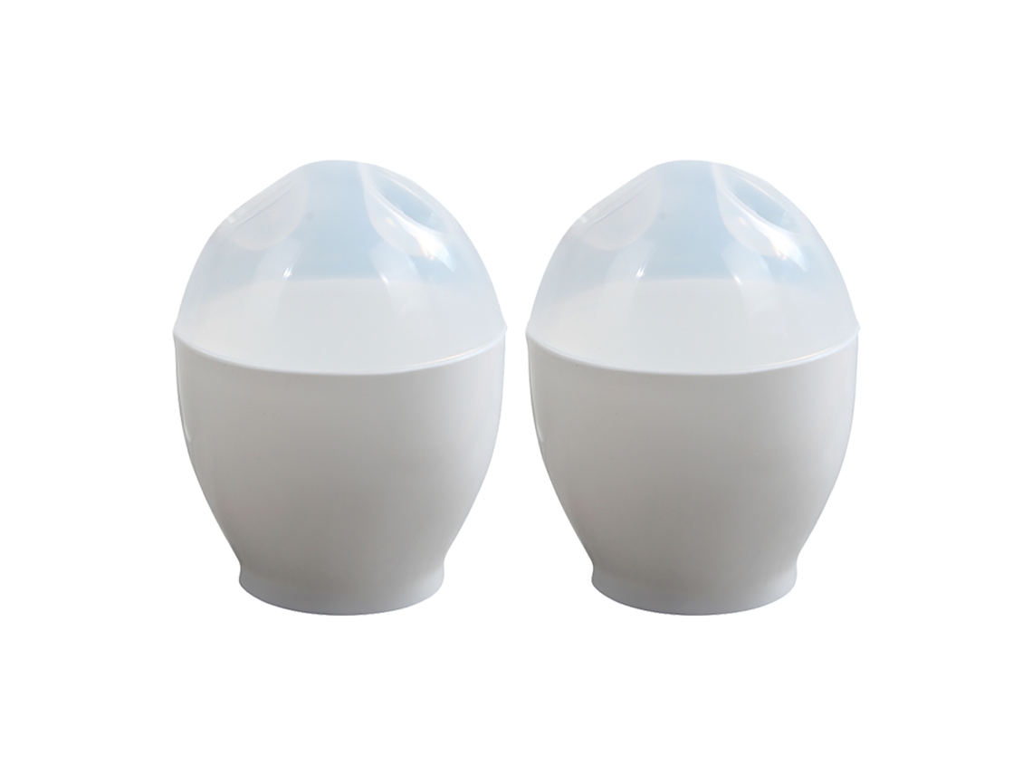 Conjunto de 2 cups para ovos de microondas LAXISCREED, design compacto e fácil de limpar