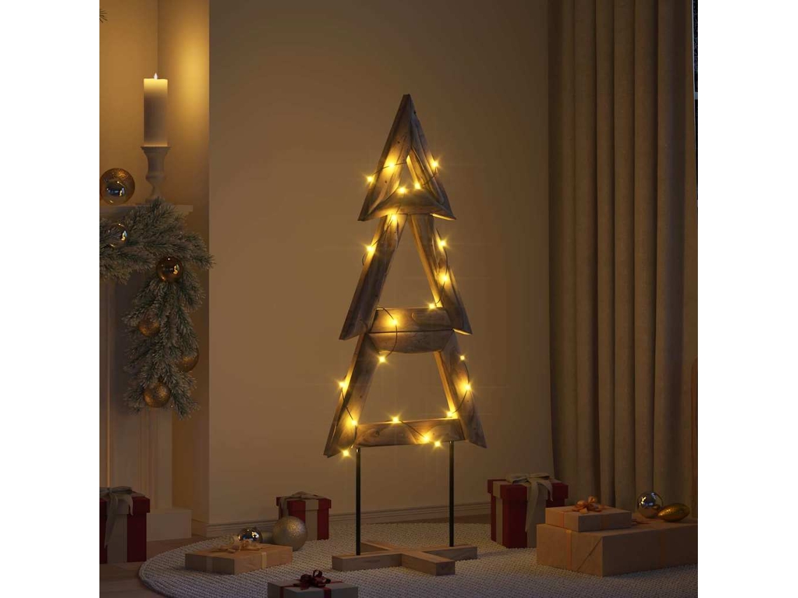 Conjunto 1 Árvore De Natal Vidaxl Castanho Madeira De Teca Maciça (149,5 Cm)