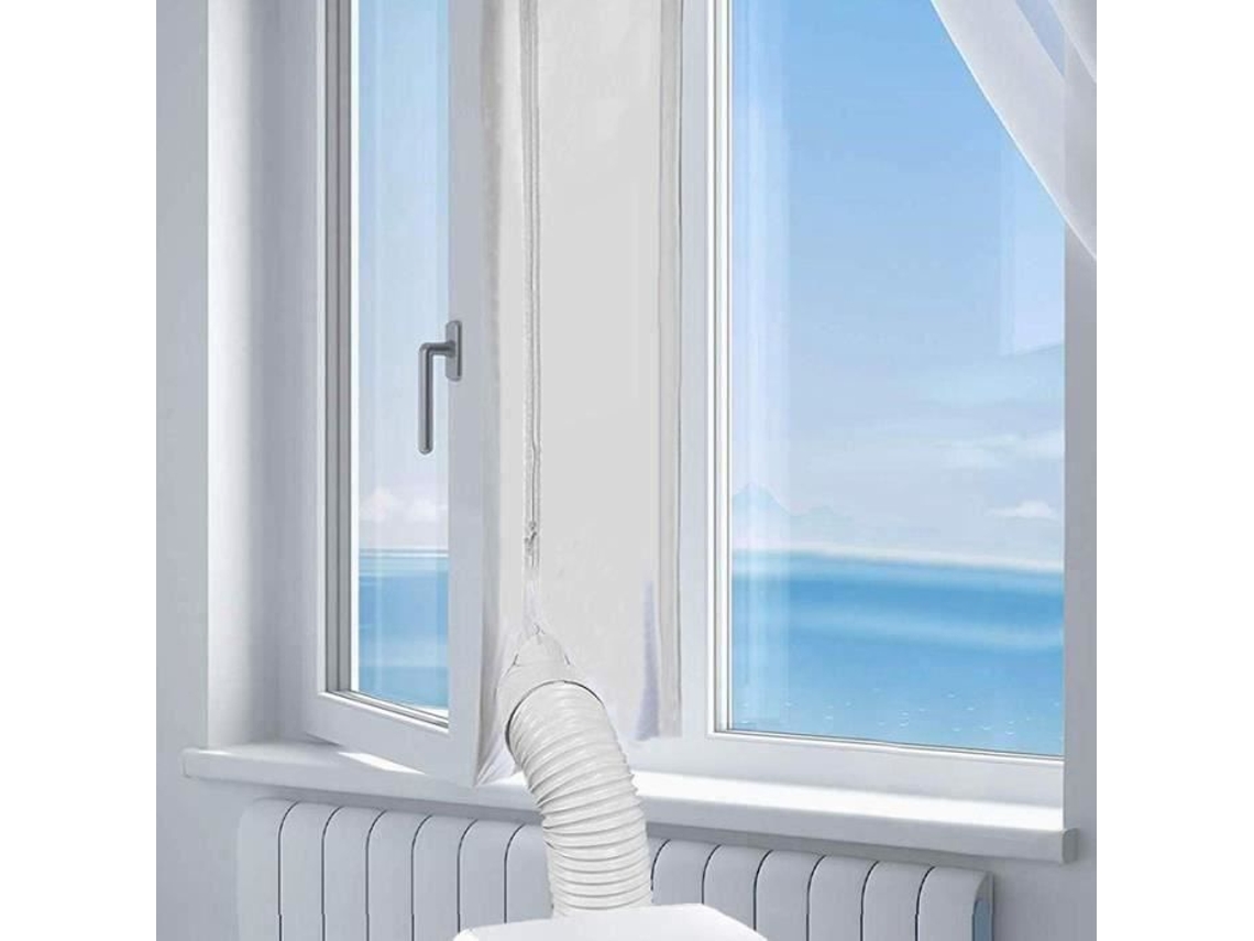 Vedação de Janela Airlock para Ar Condicionado Portátil Vedação de Janela Flexível para Placa de Vedação de Tecido de 400 Cm Com