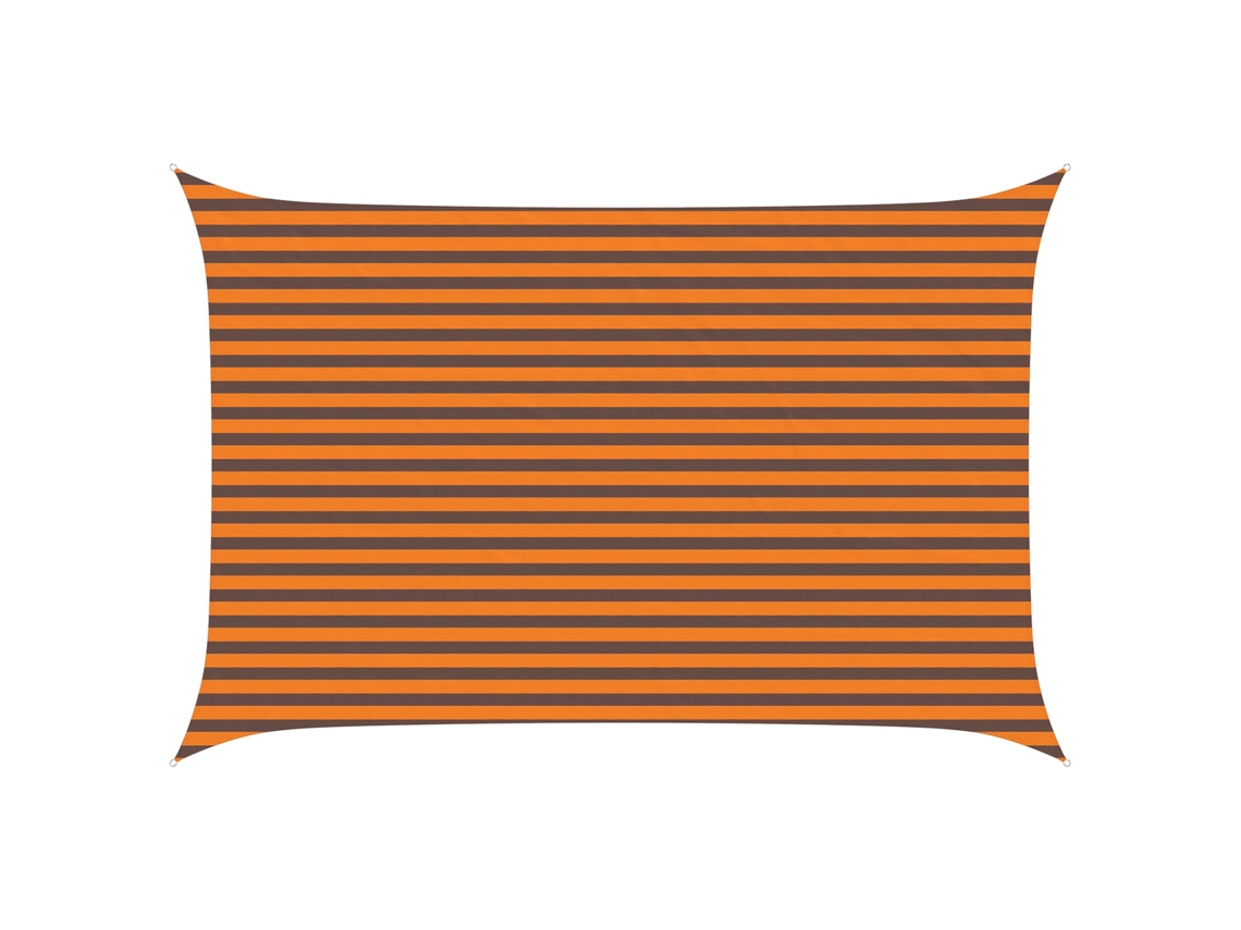 Conjunto 1 Sombra Externa Vidaxl Laranja Poliéster (4,5 × 3 M)