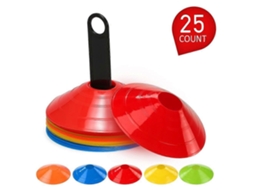 Agility 25 Peças/conjunto De Cones De Disco Leves E Duráveis, Conjunto De Cones De Treinamento Multiesportivo Com Plástico S Slowmoose