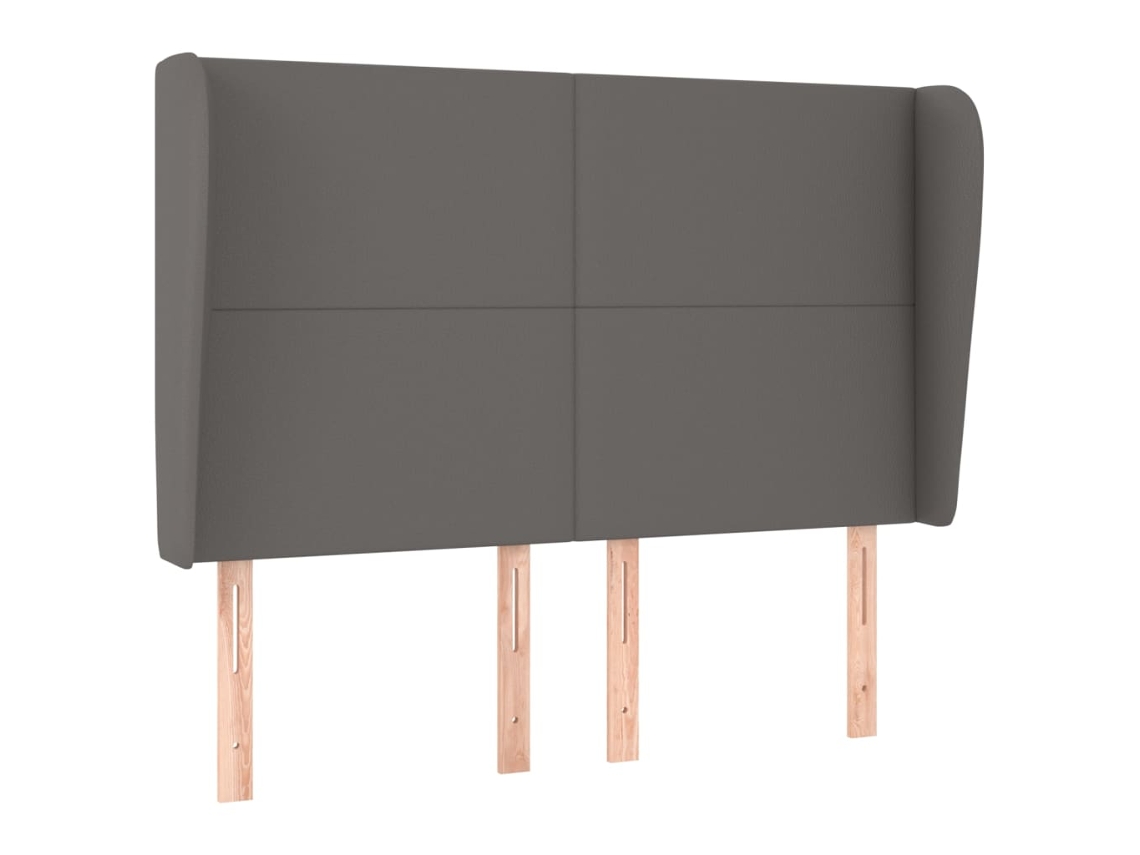Headboard, Headboards Vidaxl Cinzeto Couro Artificial (147 X 23 X 118/128 Cm)