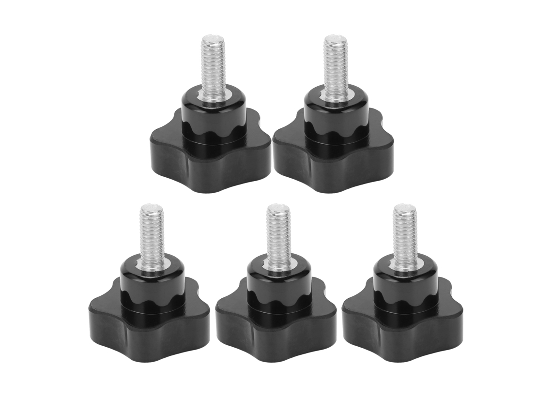 5pcs Porca Alça Mão Parafuso Grampo Estrela Cinco Pontas Parafuso M8x40x20 Aperto Fácil