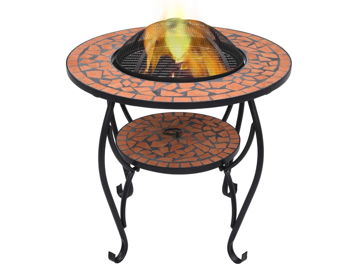 Vidaxl Mesa Braseira Em Mosaico 68 Cm Cerâmica Terracota