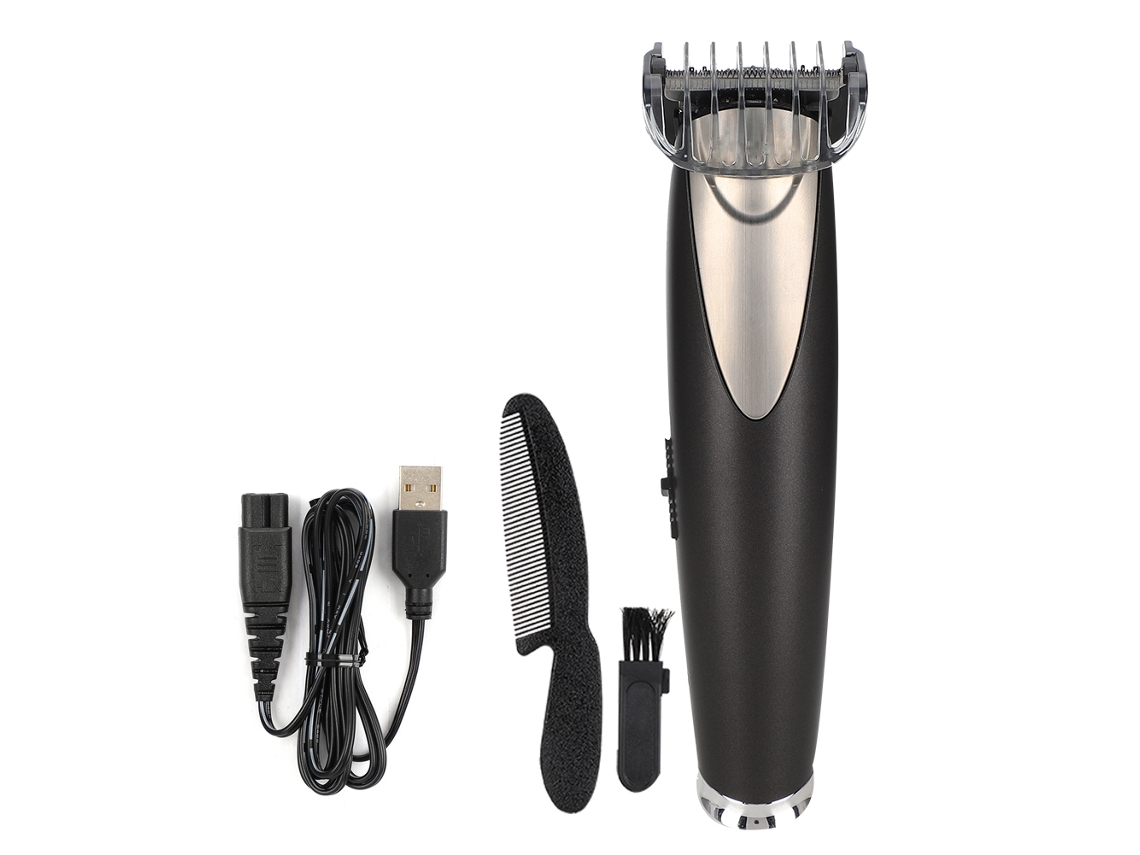Máquina De Cortar Cabelo Elétrico Profissional Com Bateria Usb, Lâmina Cerâmica, Ruído Baixo E Pente Ajustável 1-10mm