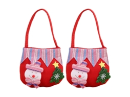 Bolsa Natalina AQUAFORGE, Infantil, Papai Noel, Boneco de Neve