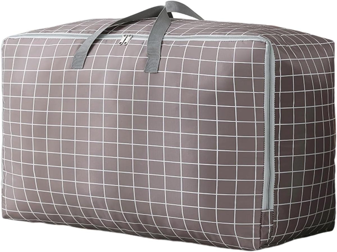 Lurelia Saco Organizador 70 X 50 X 30 Cm Para Roupas, Roupa De Cama E Edredons, Oxford Impermeável, Fecho Zíper E Com Alça Casa