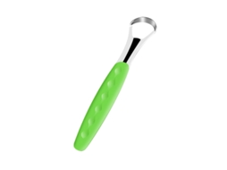Raspador De Língua Em Aço Inoxidável Formato Colher Pequeno Verde Yuysan