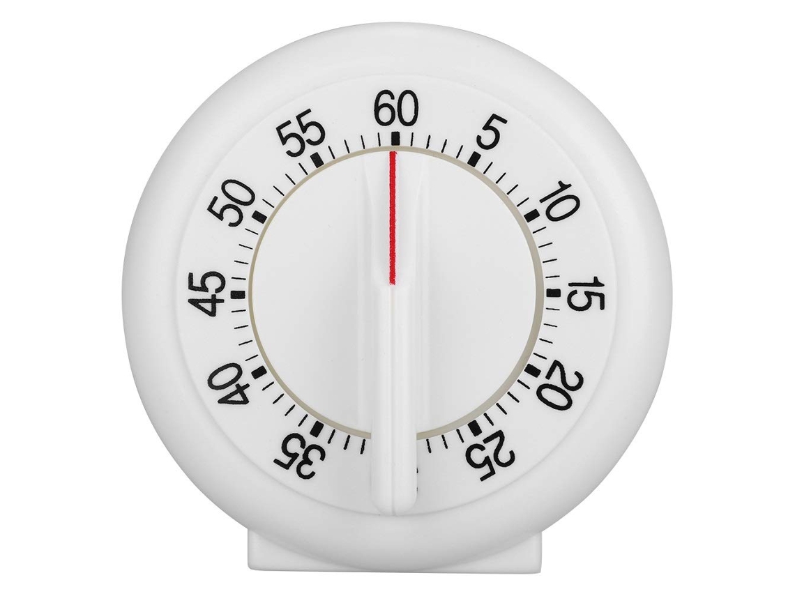 Temporizador Mecânico De Bancada Para Cozinha Com Alarme, Formato Redondo, 60 Minutos